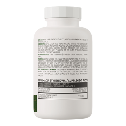 Alpha Lipoic Acid / ALA 590 mg (90 tablets)
