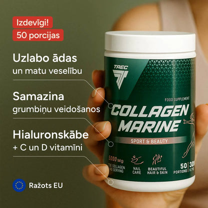 TREC COLLAGEN MARINE 300g | Hidrolizēts jūras kolagēns ādai, matiem un nagiem