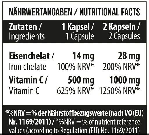 MST - Iron Chelate + Vitamin C 500mg 100 Caps