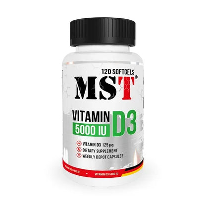 MST - Vitamin D3 5000IU 120 Gel Capsules