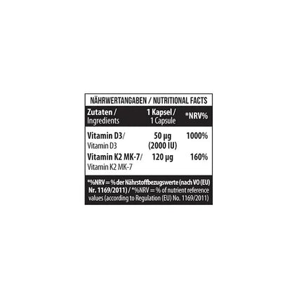 MST - Vitamin D3 + K2 + MK-7 120 Kapsulas