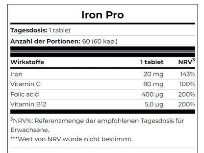 Scitec Iron Pro 60 Tabletes.