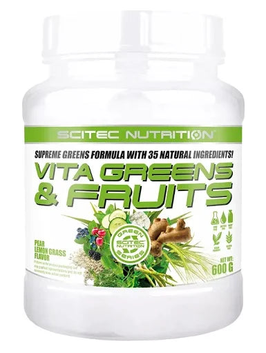 Scitec Vita Greens &amp; Fruits 600g Pear Lemongrass