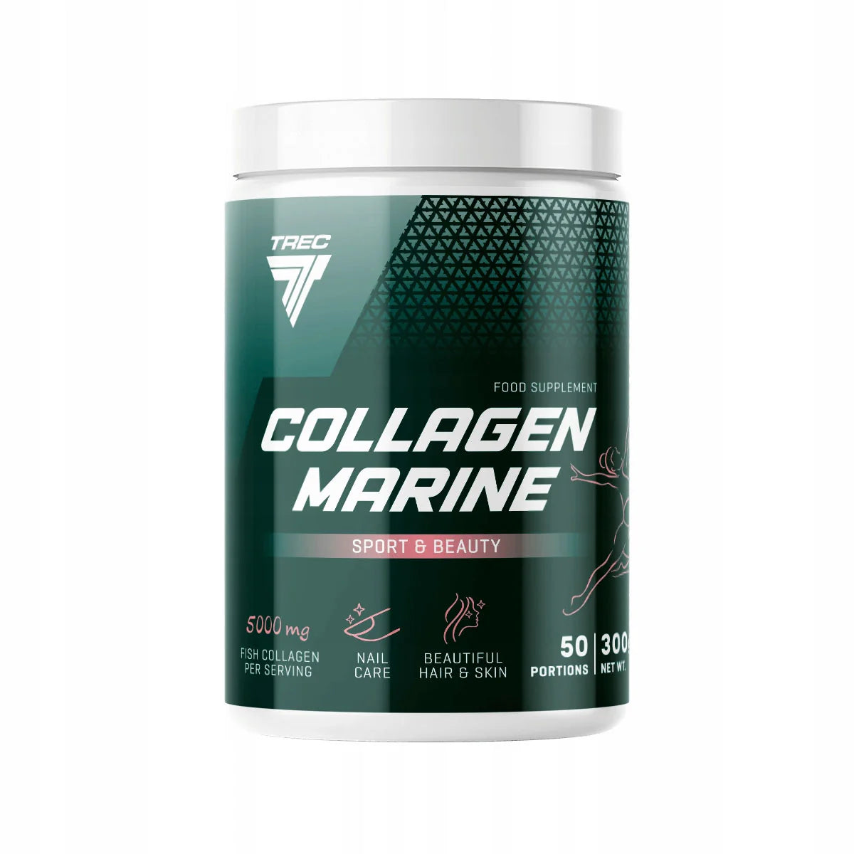 TREC COLLAGEN MARINE 300g | Hidrolizēts jūras kolagēns ādai, matiem un nagiem